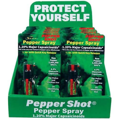 DPSKC | Nittany Self Defense Pepper Shot Keychain Model Display